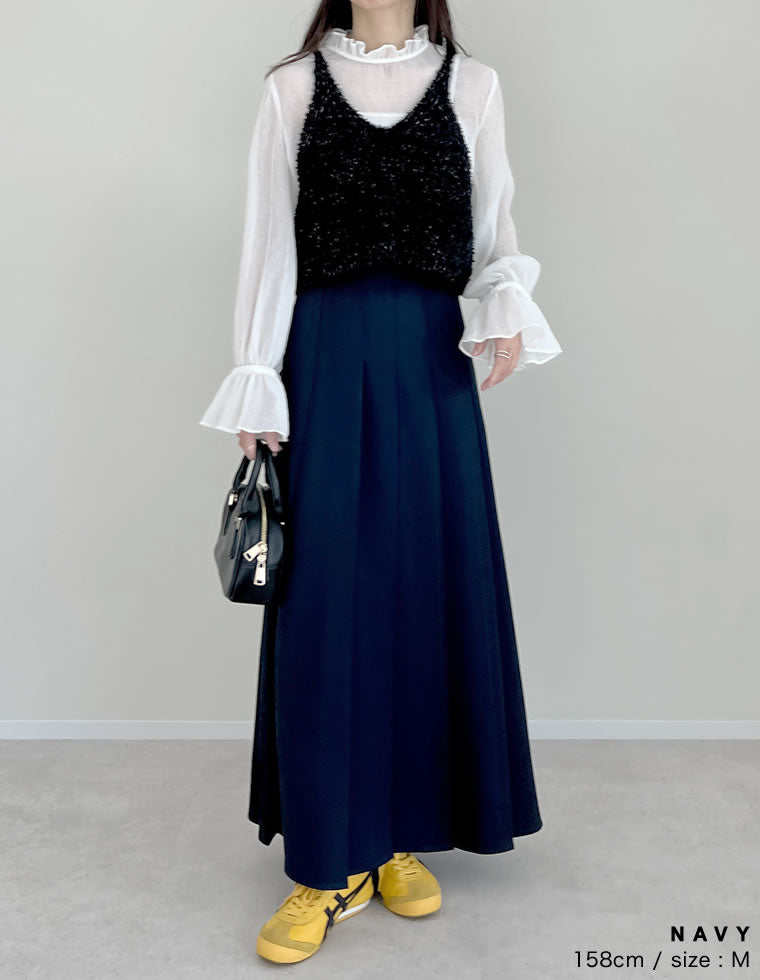 あいのん ストレッチミックスツイルプリーツスカート - スカート通販