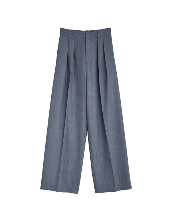 【TIME SALE 10%OFF ¥4,499⇒¥4,049】[2025SS COLLECTION][オケージョン セレモニー][低身長/高身長サイズ有]ストレッチミックスツイルダブルタックワイドパンツ パンツ 人気レディースファッション通販 リエディ