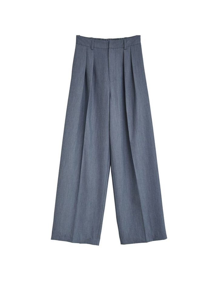 【TIME SALE 10%OFF ¥4,499⇒¥4,049】[2025SS COLLECTION][オケージョン セレモニー][低身長/高身長サイズ有]ストレッチミックスツイルダブルタックワイドパンツ パンツ 人気レディースファッション通販 リエディ
