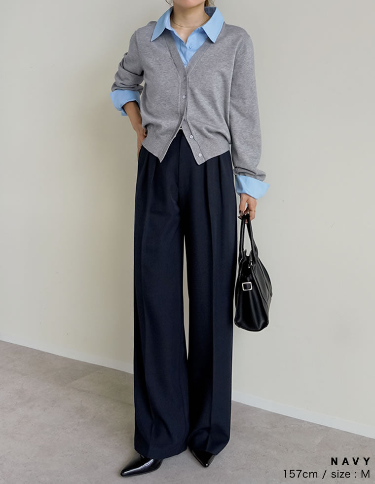 一回のみ着用　匿名配送　TWILL High waist ２タックパンツ ミックスツイルダブルタックパンツ - パンツ通販 | 人気
