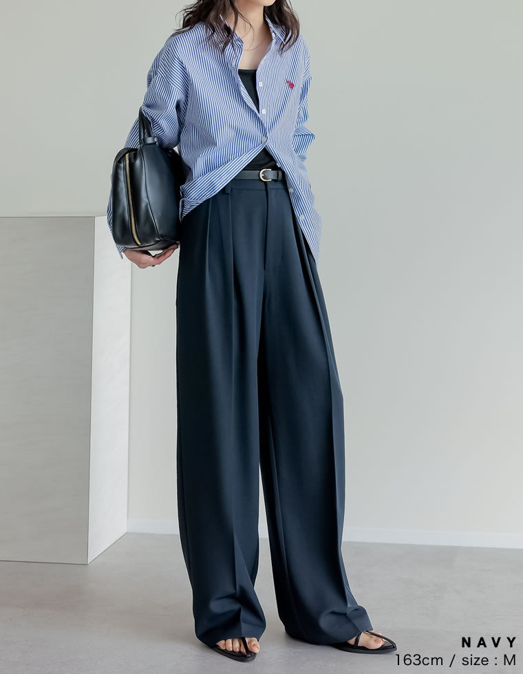 ミックスツイルダブルタックパンツ - パンツ通販 | 人気