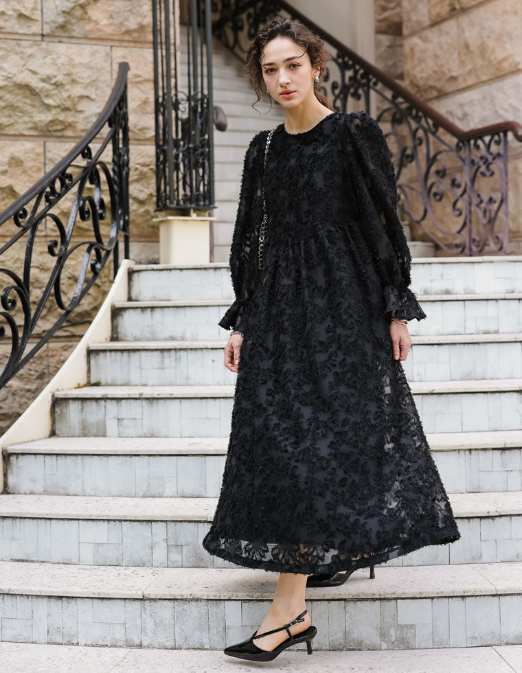 【新品タグ付き】シーバイ クロエ / レース 長袖 フレア ワンピース 黒 See By Chloé(シーバイクロエ)のレンタルアイテム一覧