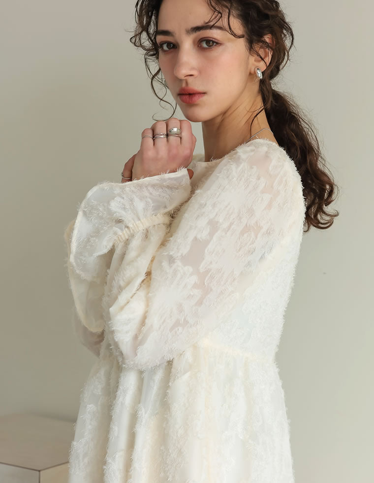 フラワージャガードシアーフレアワンピース - ワンピース通販 | 人気