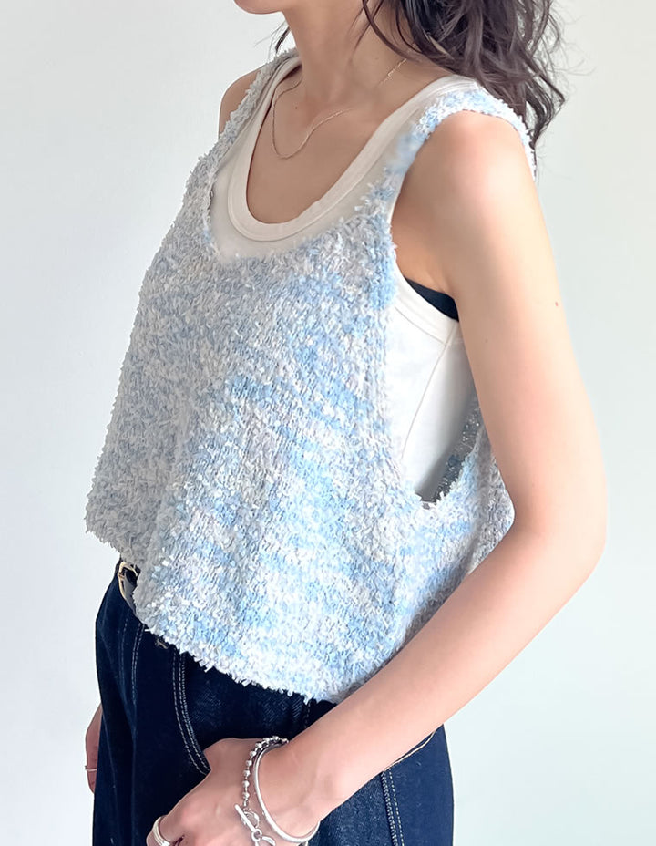【TIME SALE 20%OFF ¥3,747⇒¥2,997】[2025SS COLLECTION]リボンヤーンキャミソールビスチェ トップス 人気レディースファッション通販 リエディ