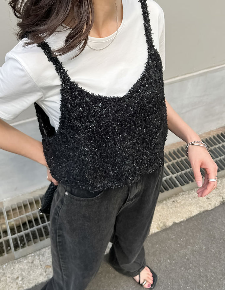 【TIME SALE 20%OFF ¥3,747⇒¥2,997】[2025SS COLLECTION]リボンヤーンキャミソールビスチェ トップス 人気レディースファッション通販 リエディ