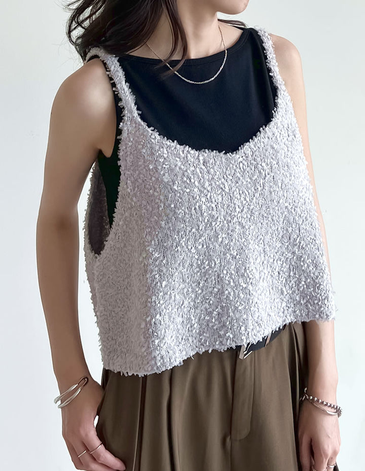 【TIME SALE 20%OFF ¥3,747⇒¥2,997】[2025SS COLLECTION]リボンヤーンキャミソールビスチェ トップス 人気レディースファッション通販 リエディ