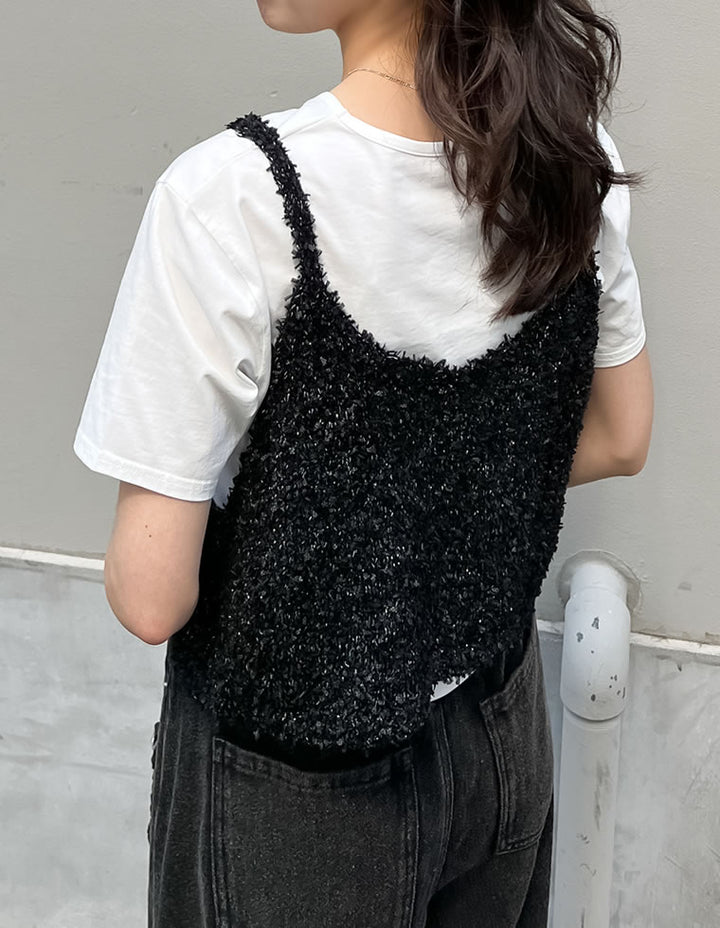 【TIME SALE 20%OFF ¥3,747⇒¥2,997】[2025SS COLLECTION]リボンヤーンキャミソールビスチェ トップス 人気レディースファッション通販 リエディ
