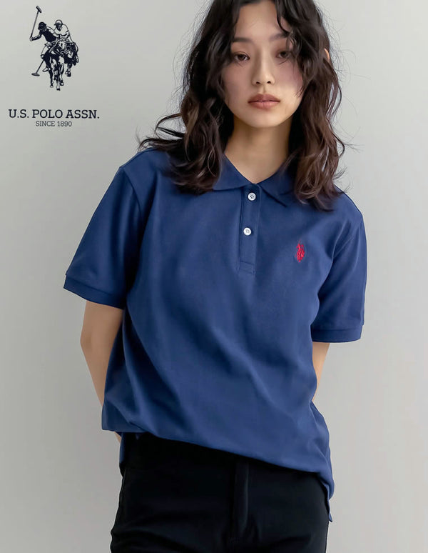 《今だけ！2BUY15%OFFクーポンで ¥3,999⇒¥3,399》【SUMMER TIMESALE 20%OFF】[U.S. POLO ASSN.][別注]鹿の子刺繍ポロシャツ
