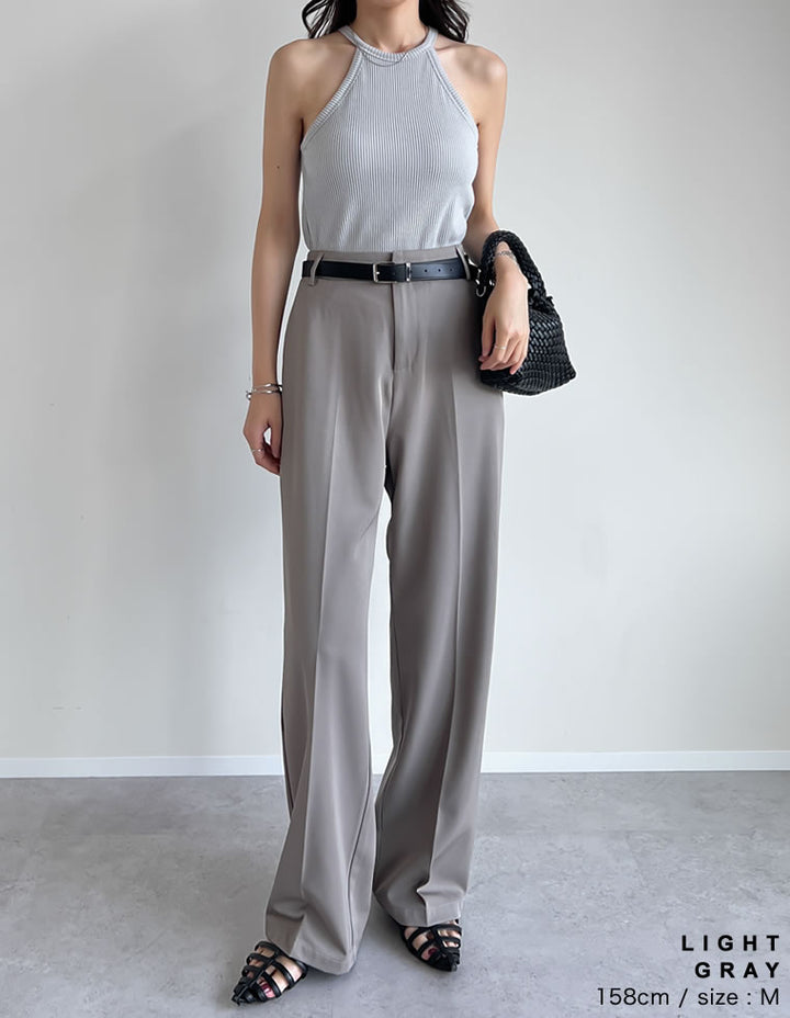【TIME SALE 35%OFF ¥2,998⇒¥1,948】[2025 SUMMER COLLECTION]テレコリブホルターネックカップ付きタンクトップ[返品交換不可][mb] トップス 人気レディースファッション通販 リエディ
