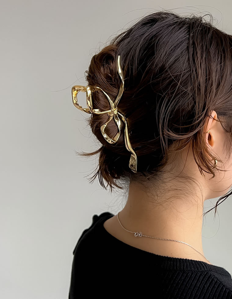 リボンデザインバレッタ - ヘアアクセサリー通販 | 人気レディース
