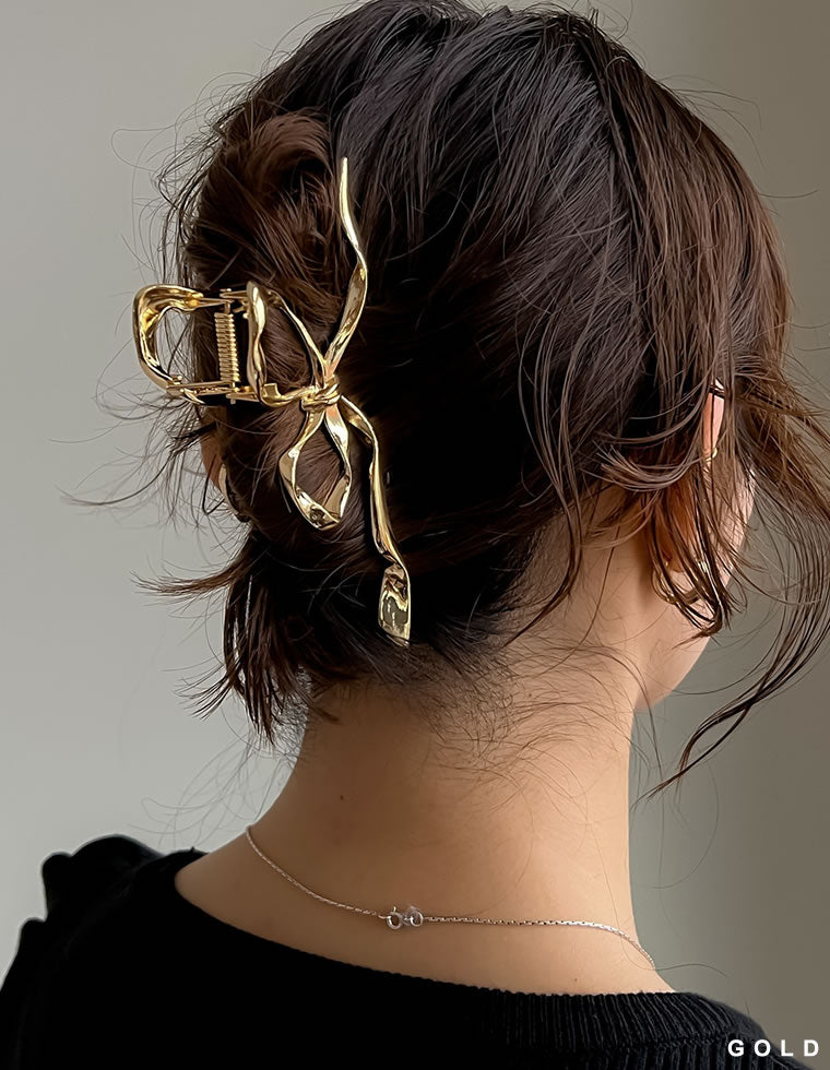 リボンデザインバレッタ - ヘアアクセサリー通販 | 人気レディース