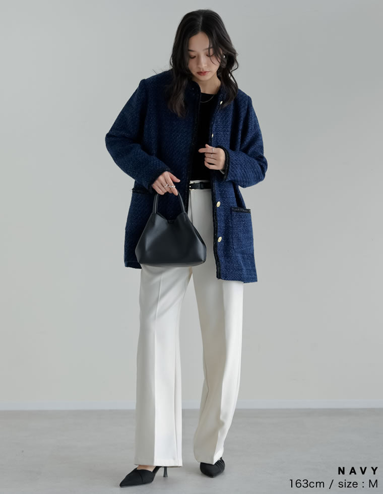 オーバーサイズ金ボタンツイードジャケット - ジャケット/アウター通販