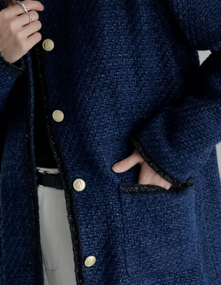 オーバーサイズ金ボタンツイードジャケット - ジャケット/アウター通販
