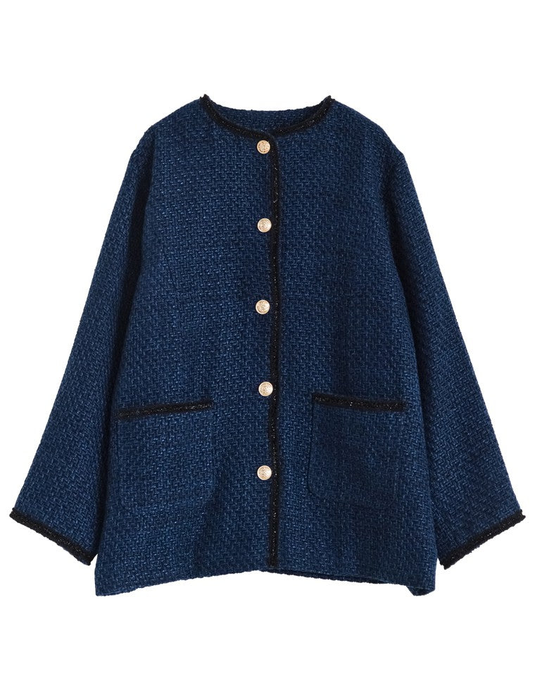 値下げ中】Loungedress ラウンジドレス ツイード ジャケット金ボタン