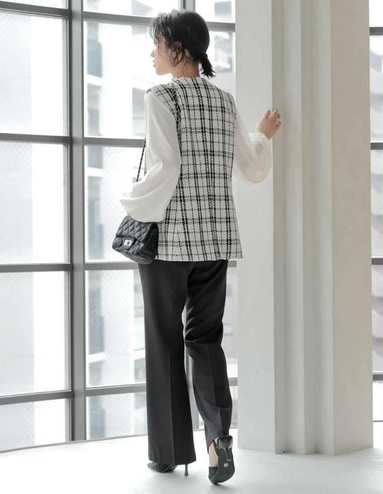 ダブルシルバー釦ツイードベスト - ジャケット/アウター通販 | 人気