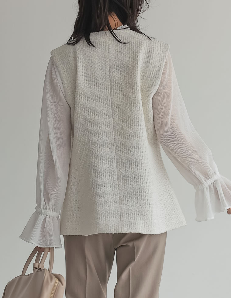 ダブルシルバー釦ツイードベスト - ジャケット/アウター通販 | 人気