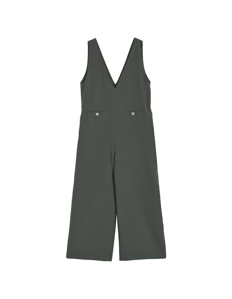 深Vネック金ボタンオールインワン - オールインワン通販 | 人気