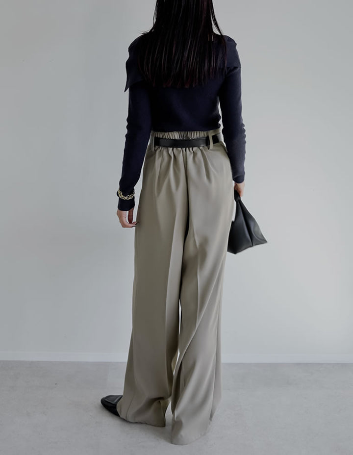 [ブラ紐隠し]アシンメトリーオフショルダーリブニットトップス トップス 人気レディースファッション通販 リエディ