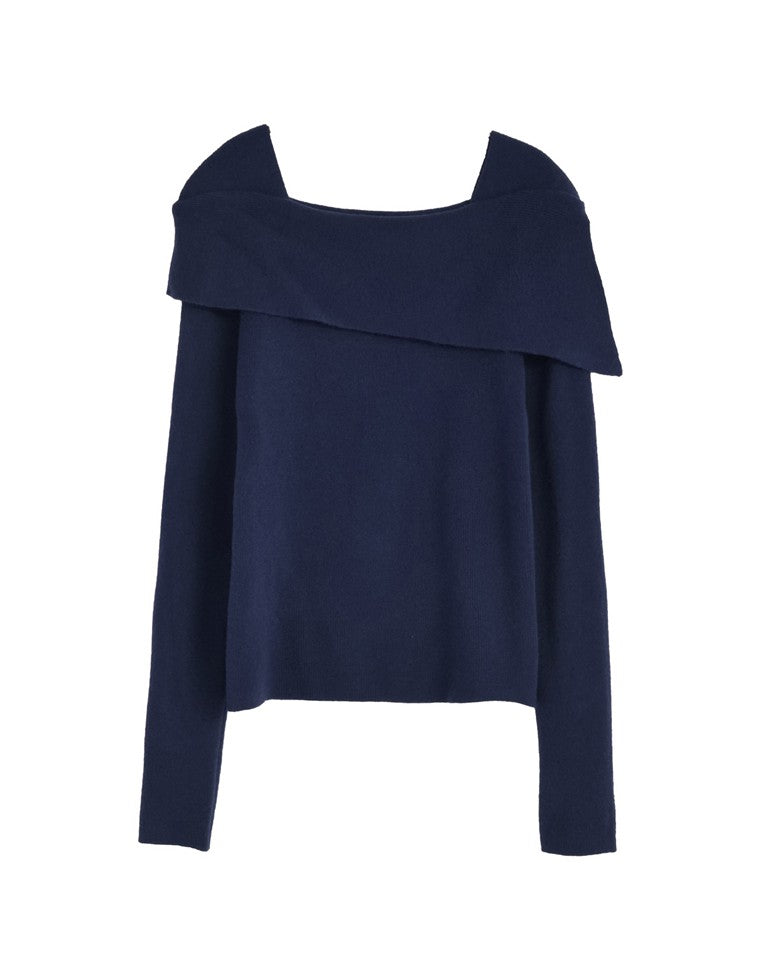 アシメオフショルダーリブニットトップス - トップス通販 | 人気