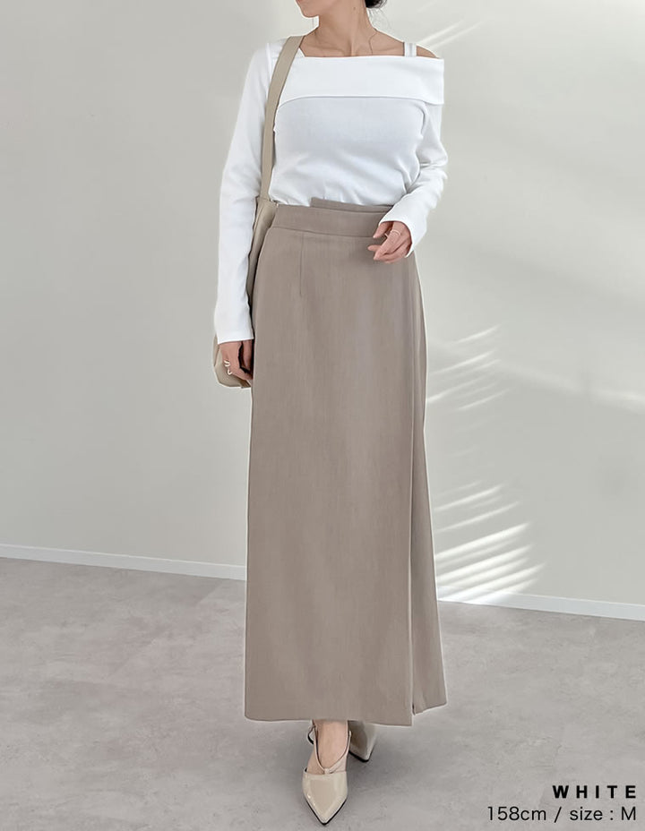 【TIME SALE 15%OFF】リブカットソーストラップアシンメトリートップス トップス 人気レディースファッション通販 リエディ