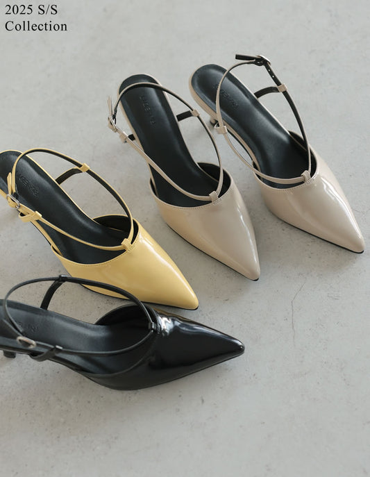 【TIME SALE 20%OFF ¥4,998⇒¥3,998】[オケージョン セレモニー][大きいサイズ有]サイドラインストラップデザインミュール シューズ 人気レディースファッション通販 リエディ