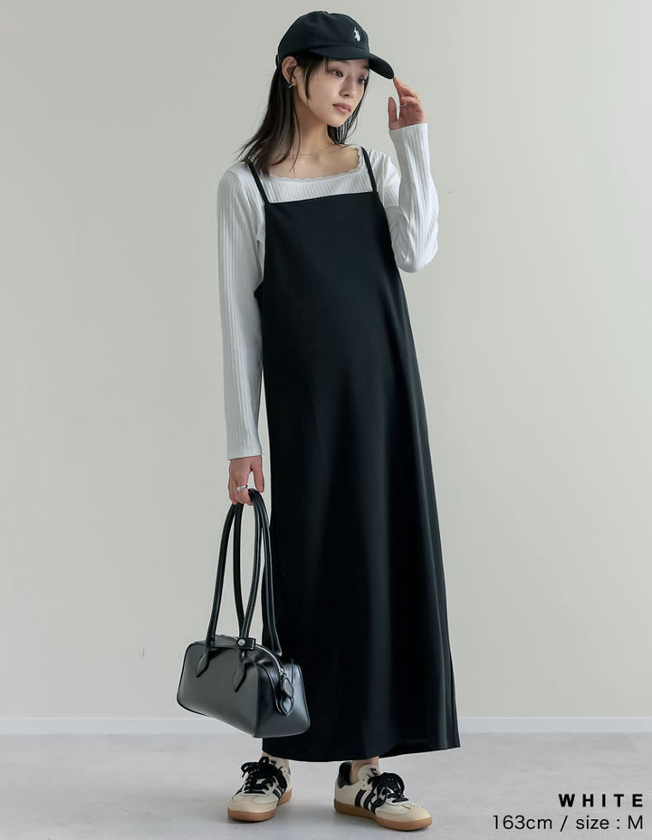【TIME SALE 30%OFF ¥2,998⇒¥2,098】[2025SS COLLECTION]ワイドリブカットソーレーストリムスクエアネックトップス トップス 人気レディースファッション通販 リエディ