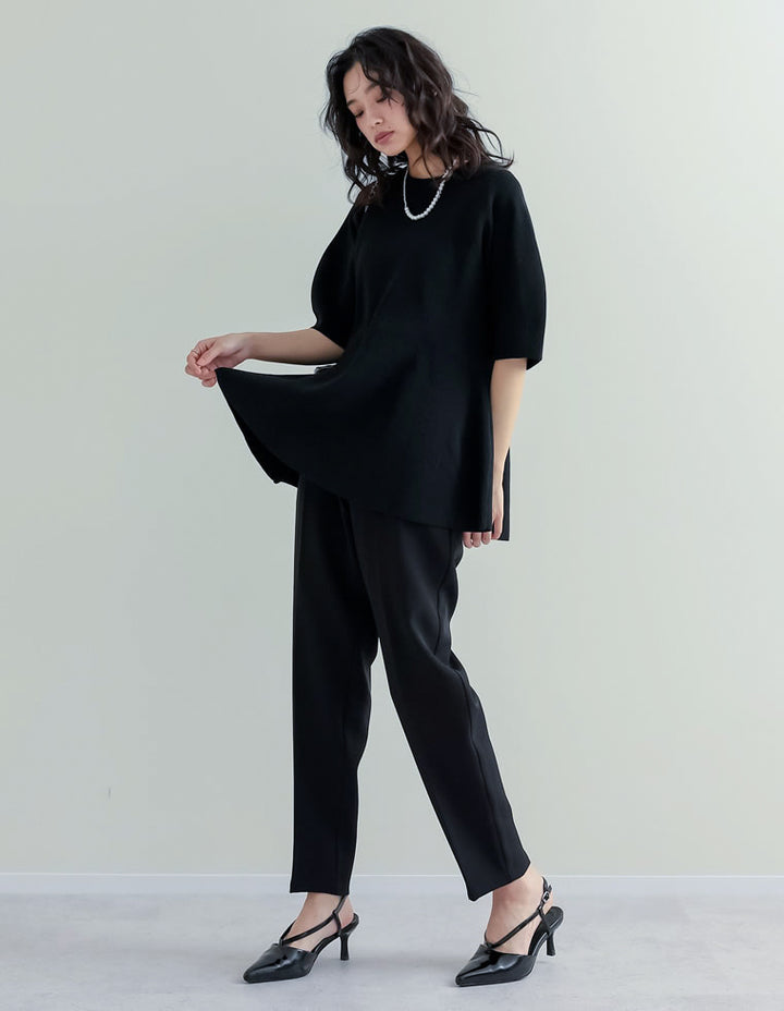 【TIME SALE 20%OFF ¥4,798⇒¥3,838】スポンジニットペプラム半袖トップス トップス 人気レディースファッション通販 リエディ