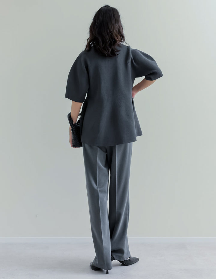 【TIME SALE 20%OFF ¥4,798⇒¥3,838】スポンジニットペプラム半袖トップス トップス 人気レディースファッション通販 リエディ