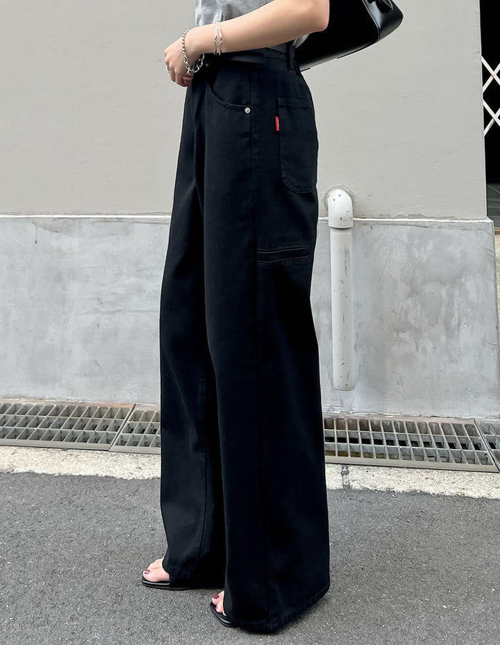 【TIME SALE 30%OFF ¥4,998⇒¥3,498】[2025 SUMMER COLLECTION][低身長/高身長サイズ有][脚長×抜け感デザイン]花柄or無地カツラギワークデザインペインターパンツ パンツ 人気レディースファッション通販 リエディ