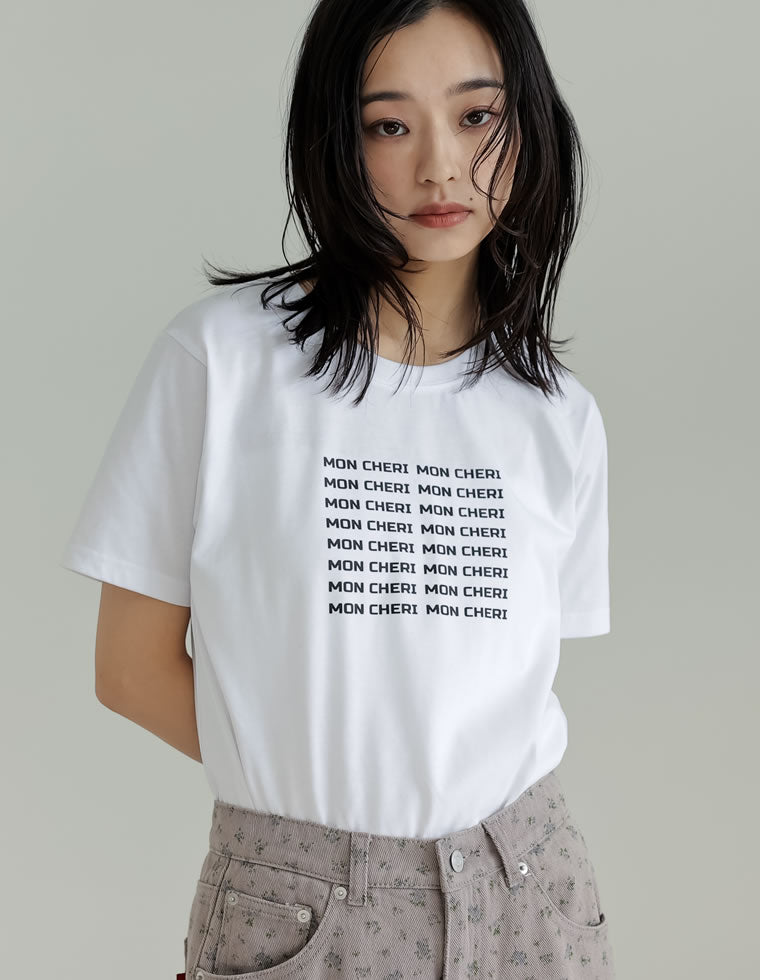 天竺MON CHERIロゴTシャツ - トップス通販 | 人気レディース