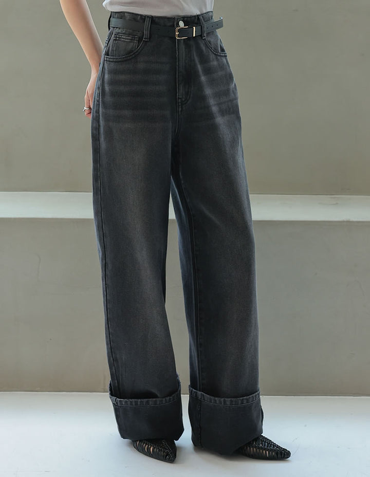 【TIME SALE 10%OFF ¥4,998⇒¥4,498】[2025 SUMMER COLLECTION][低身長/高身長サイズ有][すっきり見え]コットンロールアップワイドデニムパンツ パンツ 人気レディースファッション通販 リエディ