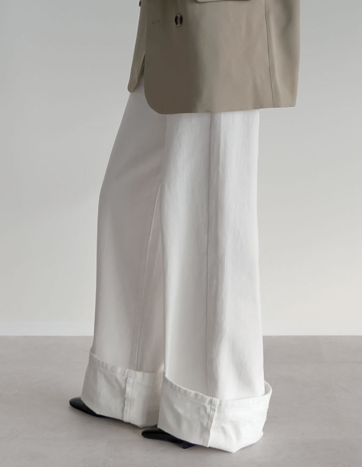 【TIME SALE 15%OFF】[低身長/高身長サイズ有]コットンロールアップワイドデニムパンツ パンツ 人気レディースファッション通販 リエディ