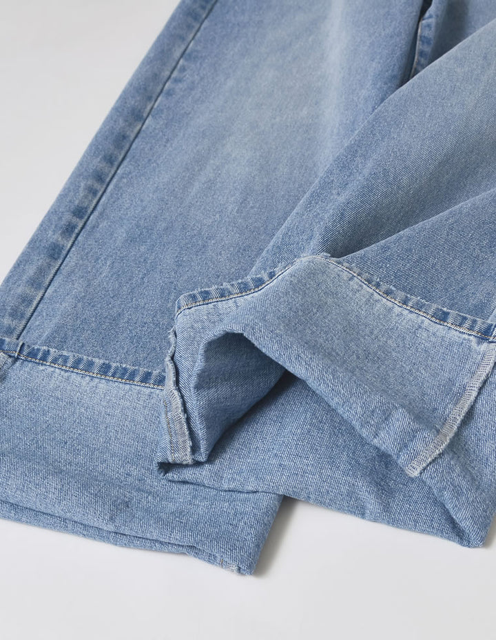 【TIME SALE 10%OFF ¥4,998⇒¥4,498】[2025 SUMMER COLLECTION][低身長/高身長サイズ有][すっきり見え]コットンロールアップワイドデニムパンツ パンツ 人気レディースファッション通販 リエディ