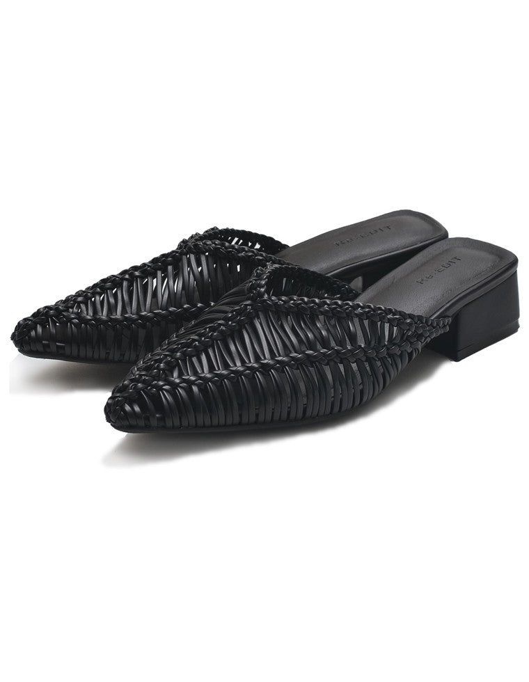 フェイクレザーメッシュローヒールサンダル - シューズ通販 | 人気