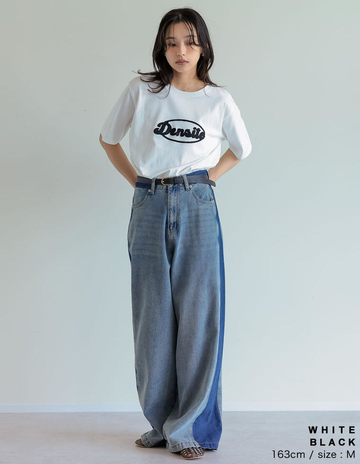 【TIME SALE 25%OFF ¥2,498⇒¥1,873】[華奢見えが叶う][UVカット][接触冷感][紫外線対策]チェーン刺繍ロゴTシャツ[mb] トップス 人気レディースファッション通販 リエディ