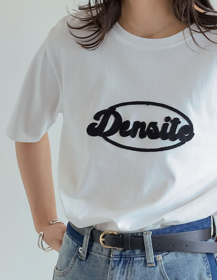 【TIME SALE 25%OFF ¥2,498⇒¥1,873】[華奢見えが叶う][UVカット][接触冷感][紫外線対策]チェーン刺繍ロゴTシャツ[mb] トップス 人気レディースファッション通販 リエディ