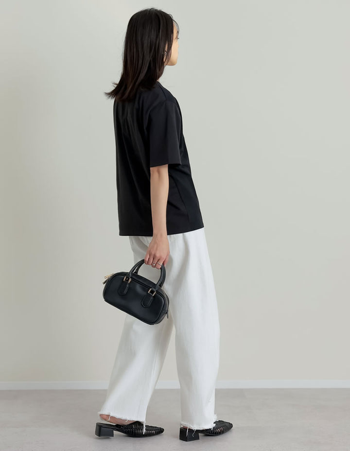 【TIME SALE 25%OFF ¥2,498⇒¥1,873】[華奢見えが叶う][UVカット][接触冷感][紫外線対策]チェーン刺繍ロゴTシャツ[mb] トップス 人気レディースファッション通販 リエディ