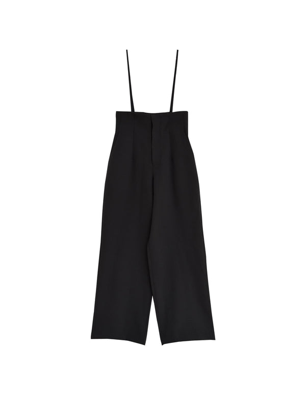 【TIME SALE 20%OFF ¥6,998⇒¥5,598】[2025 SUMMER COLLECTION][MEISM by Re:EDIT][オケージョン セレモニー][低身長/高身長サイズ有]2WAYツイルサスペンダー付きバックレースアップハイウエストパンツ パンツ 人気レディースファッション通販 リエディ