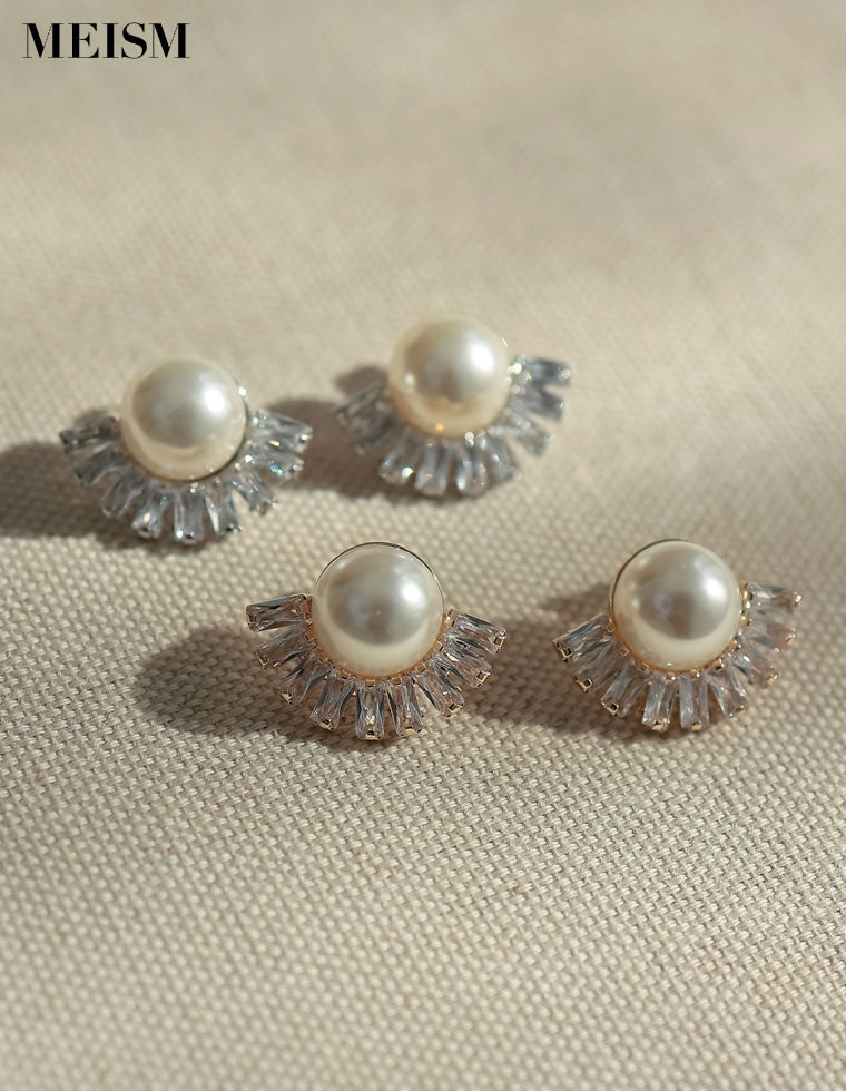 ワンフェイクパールデザインピアス - アクセサリー通販 | 人気