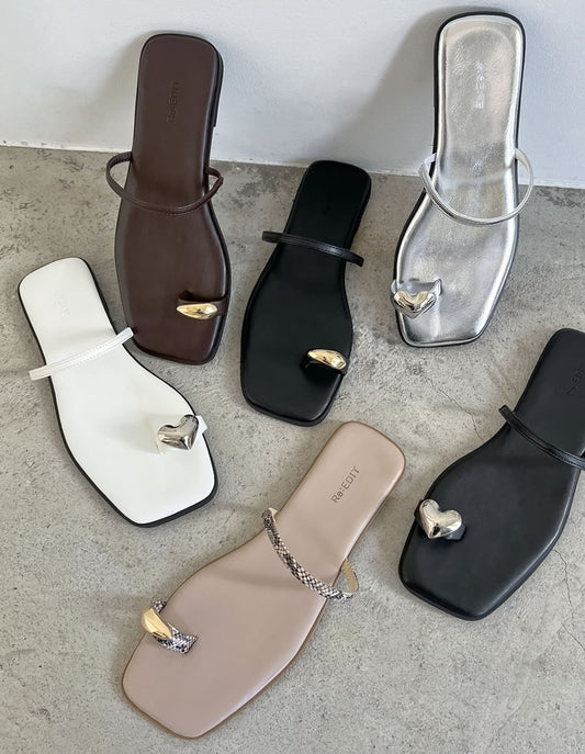 【OUTLET SALE 50%OFF ¥4,499⇒¥2,249】[大きいサイズ有]ハートモチーフトングサンダル シューズ 人気レディースファッション通販 リエディ
