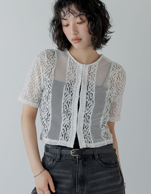 2WAYメッシュレーストップス