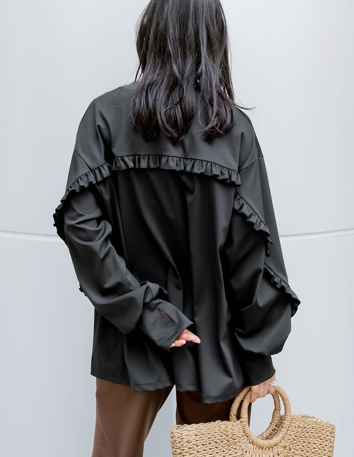 【TIME SALE 30%OFF ¥5,998⇒¥4,198】[UVカット][接触冷感][速乾][水陸両用][DAILY SWIM]ラッシュガード袖フリルZIPブルゾン[返品交換不可] 水着/着物・浴衣 人気レディースファッション通販 リエディ