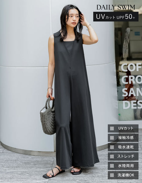 ♥️メゾンドドルチェ♥️水着ラッシュオールインワン新品♥️水陸両用 水陸両用オールインワンラッシュガード レディース