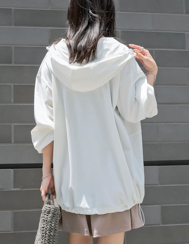 【TIME SALE 30%OFF ¥5,998⇒¥4,198】[UVカット][接触冷感][速乾][水陸両用][DAILY SWIM]ラッシュガードフード付アノラック[返品交換不可] 水着/着物・浴衣 人気レディースファッション通販 リエディ