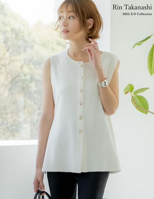 【TIME SALE 20%OFF ¥4,499⇒¥3,599】ミラノリブAラインフレアニットベスト トップス 人気レディースファッション通販 リエディ