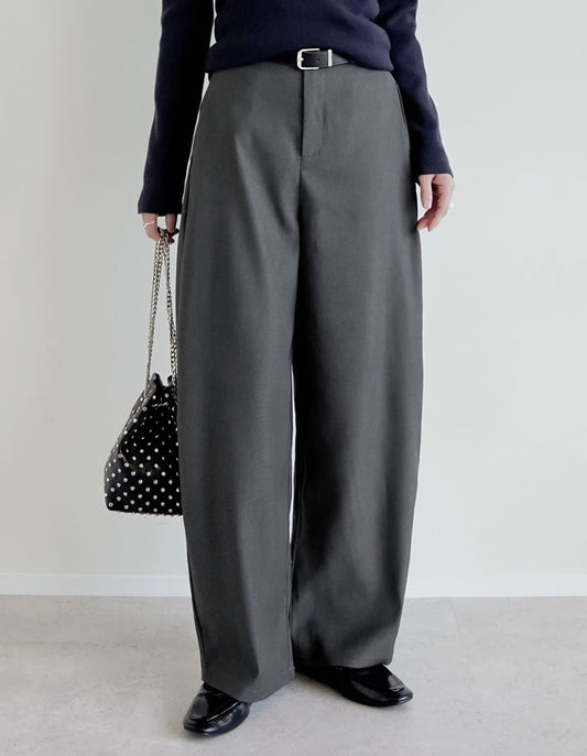 【TIME SALE 50%OFF】[低身長/高身長/大きいサイズ有]アンクルソフトカーブパンツ