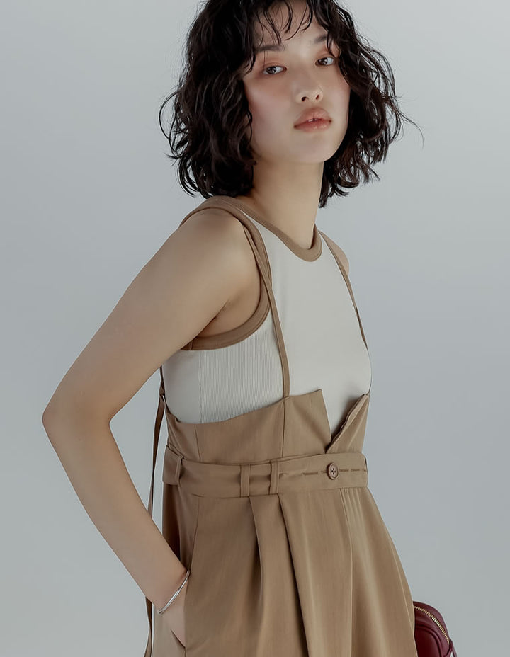 【TIME SALE 30%OFF ¥3,298⇒¥2,308】[2025 SUMMER COLLECTION]テレコリブカップ付きバイカラーアメスリタンク[返品交換不可][mb] トップス 人気レディースファッション通販 リエディ