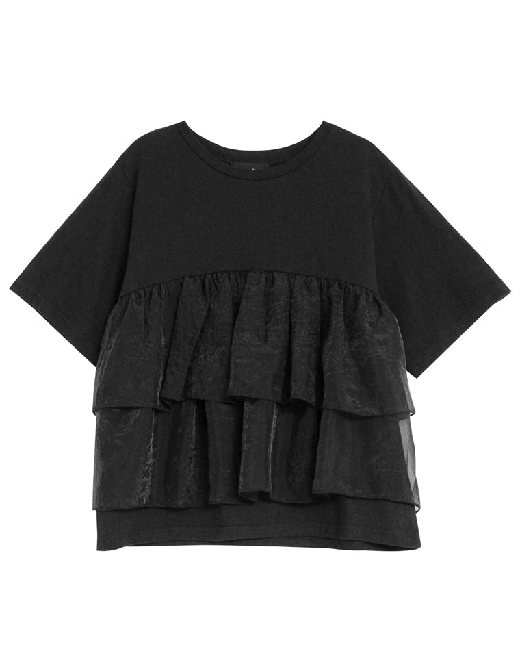オーガンジードッキング半袖Tシャツ - トップス通販 | 人気