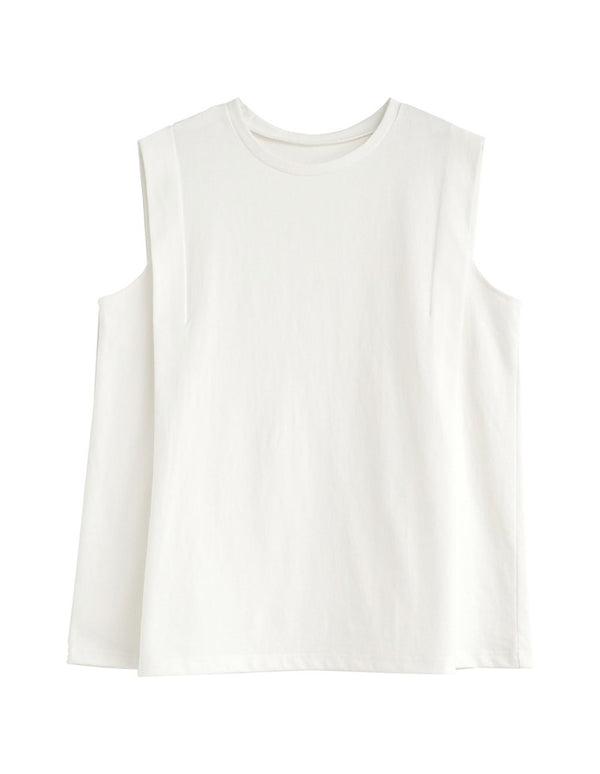 綿天竺ショルダータックノースリーブTシャツ[mb] トップス 人気レディースファッション通販 リエディ