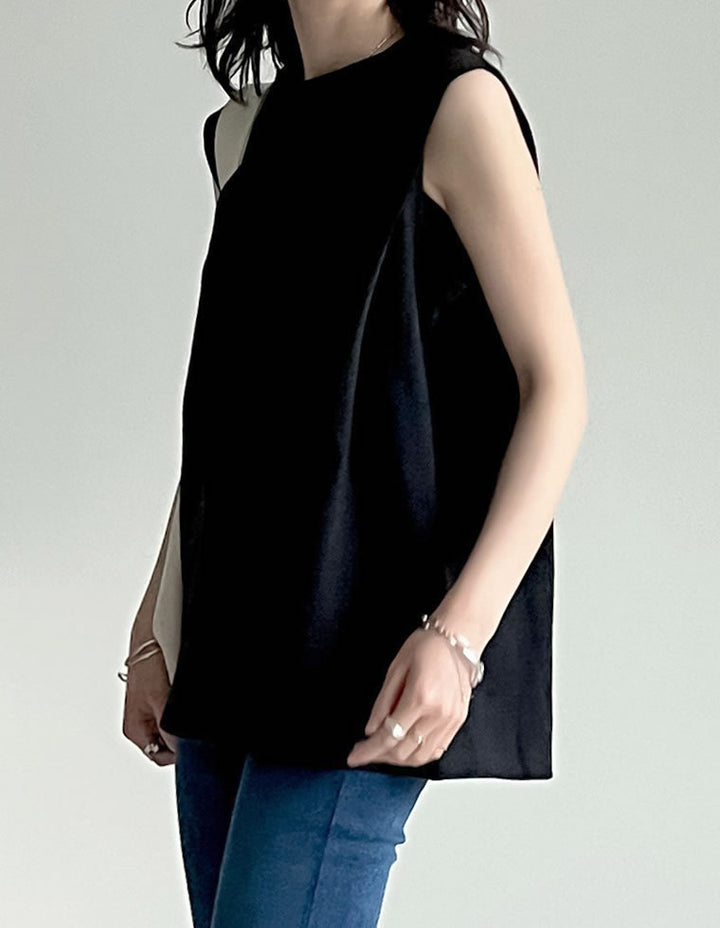 綿天竺ショルダータックノースリーブTシャツ[mb] トップス 人気レディースファッション通販 リエディ